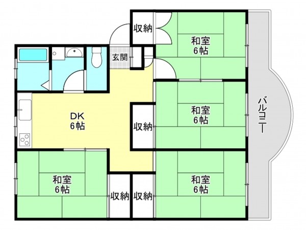 加古川市尾上町口里、マンションの間取り画像です