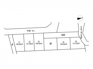 加古川市加古川町友沢、土地の間取り画像です