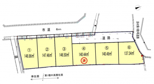加古川市加古川町友沢、土地の間取り画像です