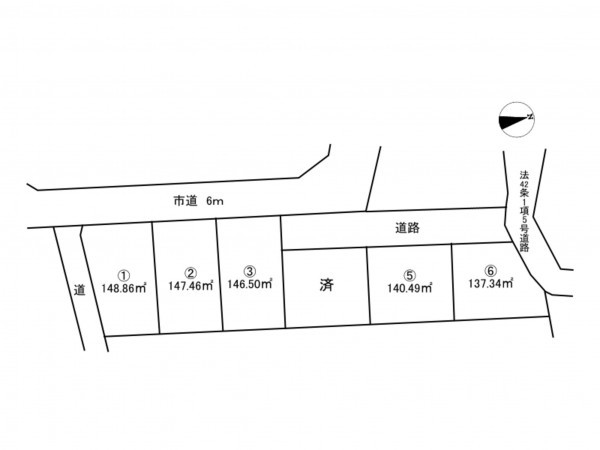 加古川市加古川町友沢、土地の間取り画像です