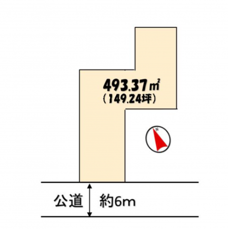 加古川市上荘町国包、土地の間取り画像です