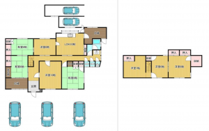 加古川市平荘町一本松、中古一戸建ての間取り画像です