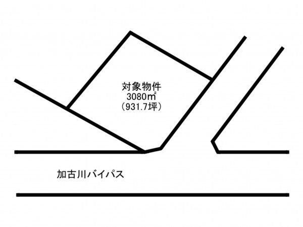 加古川市西神吉町岸、土地の間取り画像です