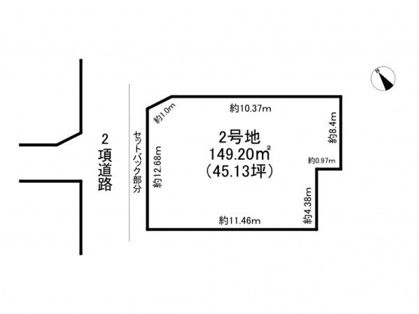 加古川市野口町坂元、土地の間取り画像です