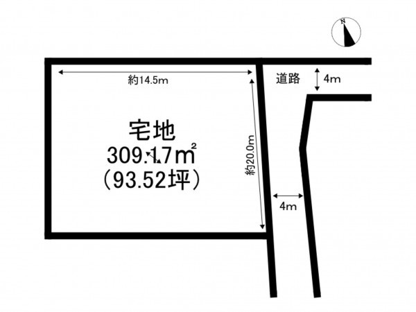 加古川市上荘町都台、土地の間取り画像です