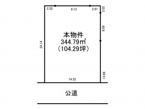 加古川市平岡町二俣、土地の間取り画像です