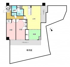 加古川市平岡町高畑、マンションの間取り画像です