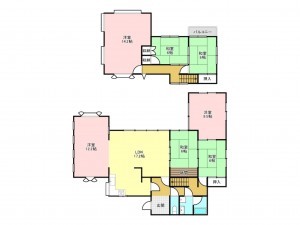 加古川市上荘町都台、中古一戸建ての間取り画像です
