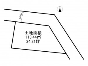 加古川市尾上町今福、土地の間取り画像です