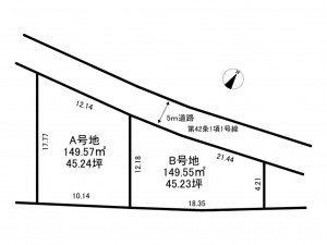 加古川市加古川町中津、土地の間取り画像です