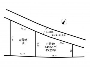 加古川市加古川町中津、土地の間取り画像です