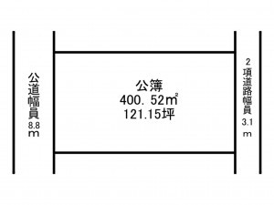 加古川市野口町水足、土地の間取り画像です