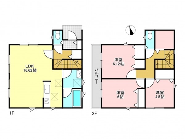 加古川市平岡町新在家、新築一戸建ての間取り画像です