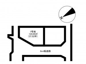 加古川市平岡町一色、土地の間取り画像です