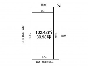 加古川市加古川町平野、土地の間取り画像です