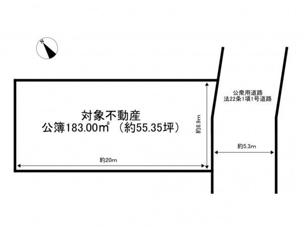 加古川市平岡町土山、土地の間取り画像です