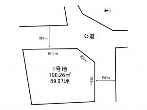 加古川市西神吉町岸、土地の間取り画像です