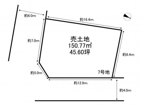 加古川市野口町長砂、土地の間取り画像です