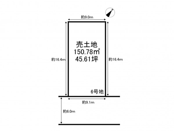 加古川市野口町長砂、土地の間取り画像です