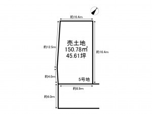 加古川市野口町長砂、土地の間取り画像です