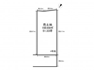 加古川市野口町長砂、土地の間取り画像です