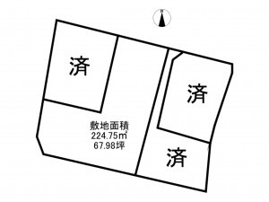 加古川市野口町長砂、土地の間取り画像です