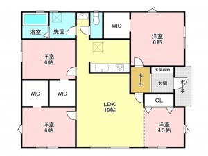 加古川市尾上町養田、中古一戸建ての間取り画像です
