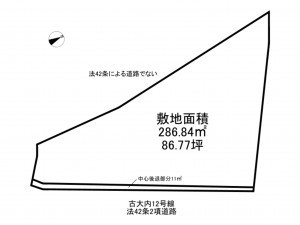 加古川市野口町古大内、土地の間取り画像です