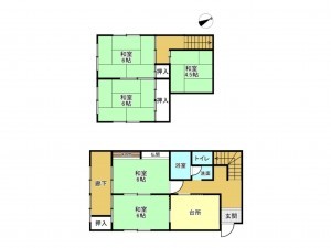 加古川市米田町平津、中古一戸建ての間取り画像です