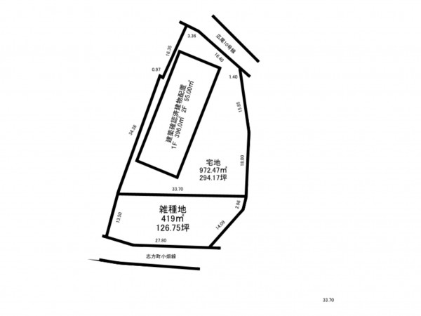 加古川市、土地の間取り画像です