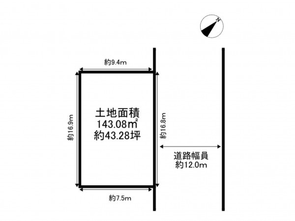 加古川市平岡町一色、土地の間取り画像です