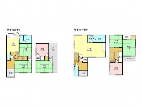 加古川市尾上町池田、中古一戸建ての間取り画像です