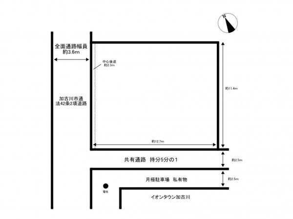 加古川市東神吉町出河原、土地の間取り画像です