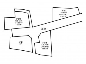 加古川市加古川町大野、土地の間取り画像です