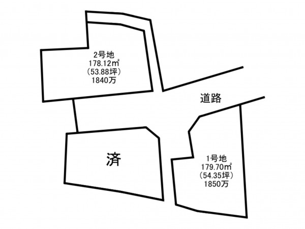 加古川市加古川町大野、土地の間取り画像です