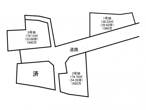 加古川市加古川町大野、土地の間取り画像です