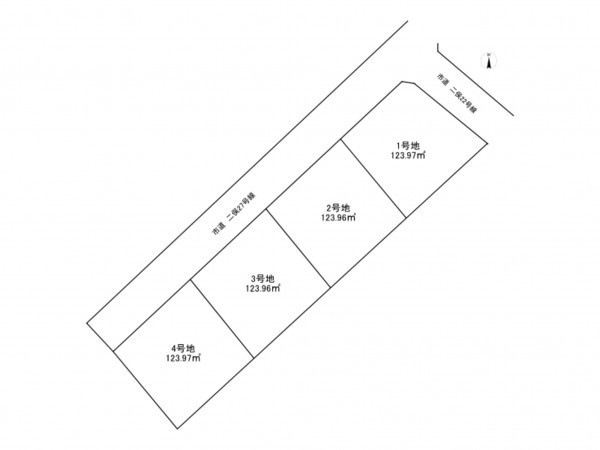 加古川市平岡町二俣、土地の間取り画像です