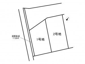 加古川市平岡町高畑、土地の間取り画像です