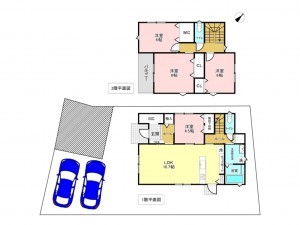 加古川市平岡町高畑、新築一戸建ての間取り画像です