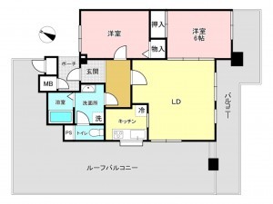 加古川市別府町東町、マンションの間取り画像です