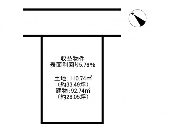 加古川市野口町良野、収益物件/店舗事務所の間取り画像です
