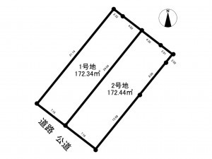 加古川市平岡町二俣、土地の間取り画像です