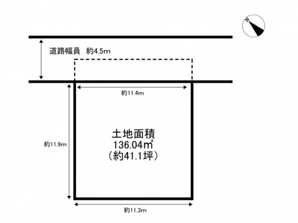 加古川市野口町二屋、土地の間取り画像です
