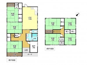 加古川市平岡町二俣、中古一戸建ての間取り画像です