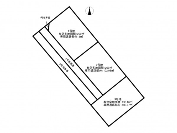 加古川市神野町石守、土地の間取り画像です