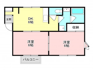 加古川市別府町新野辺、収益物件/アパートの間取り画像です