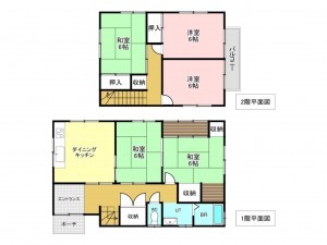 加古川市加古川町稲屋、中古一戸建ての間取り画像です