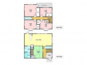 加古川市上荘町国包、中古一戸建ての間取り画像です