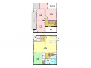 加古川市野口町良野、中古一戸建ての間取り画像です