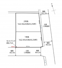 加古川市東神吉町西井ノ口、土地の間取り画像です